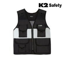 K2 세이프티VE-2605 조끼 (블랙) 최가도매몰 사업자를 위한 도매몰 | 안전화 산업안전용품 도매